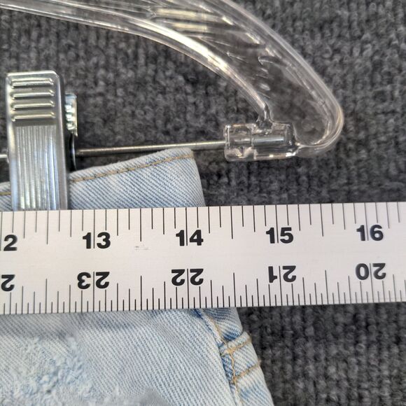 No Boundaries Womens Juniors Cut Off Jean Shorts Blue Size 7 Distressed - Picture 4 of 10